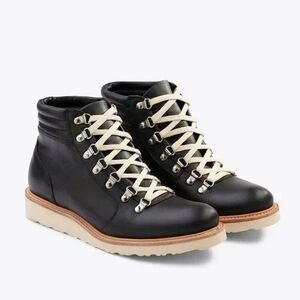 NISOLO WOMEN'S GO TO HIKER LACE UP BOOTS BLACK NEW SZ 7 $350